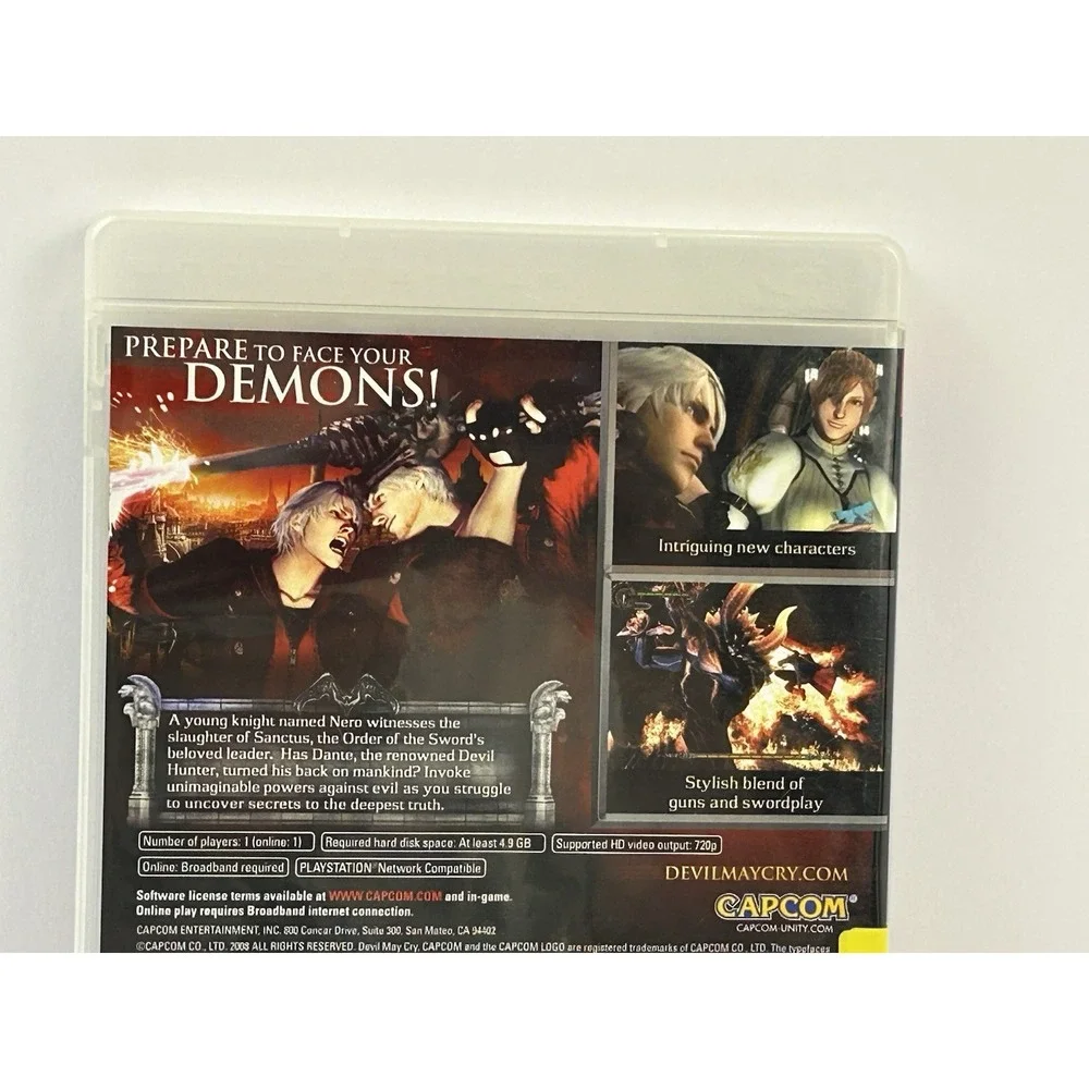 Devil May Cry 4 PS3 PlayStation 3 Game Complete CIB Excellent Untested